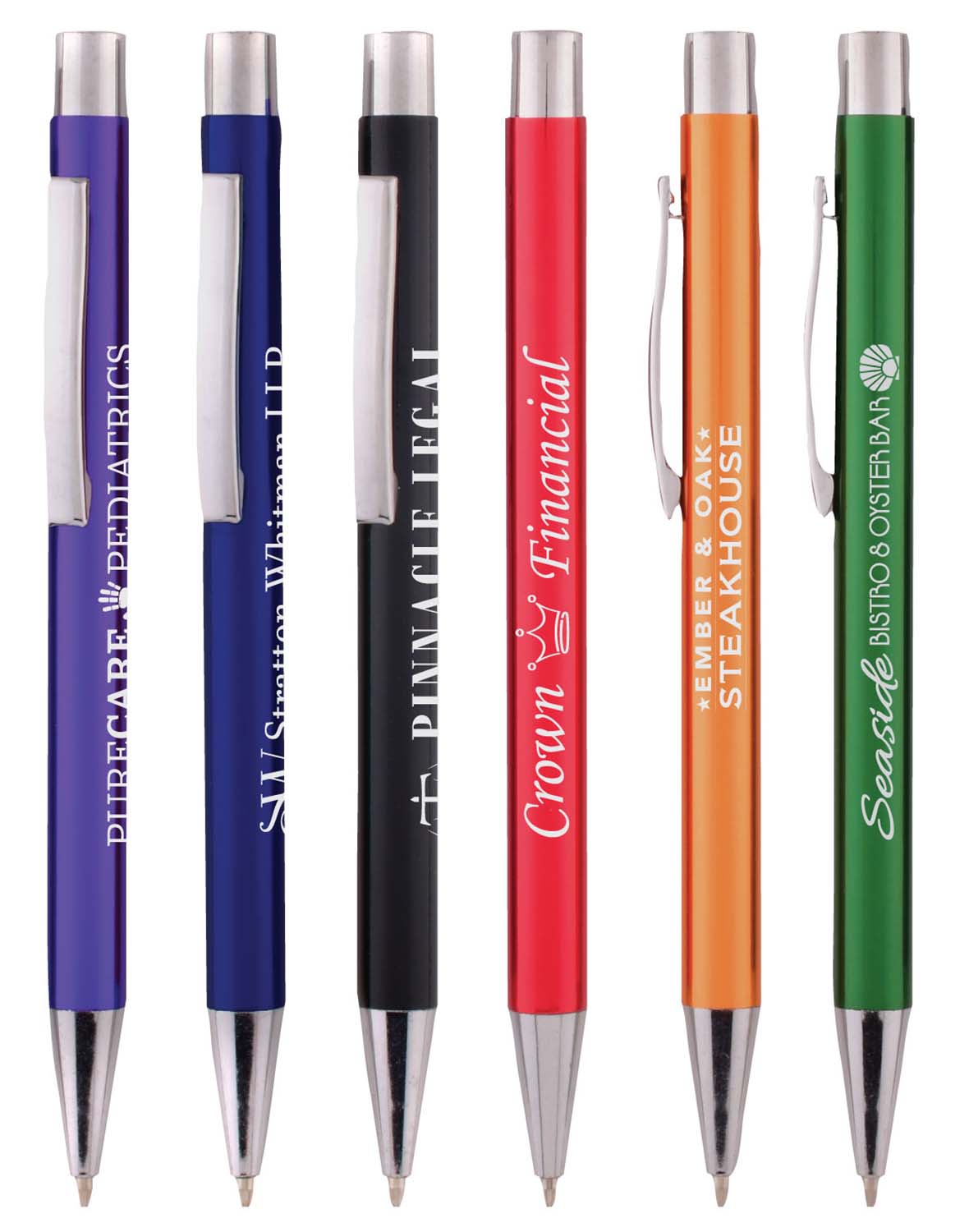 Blue Ink Metal Pens